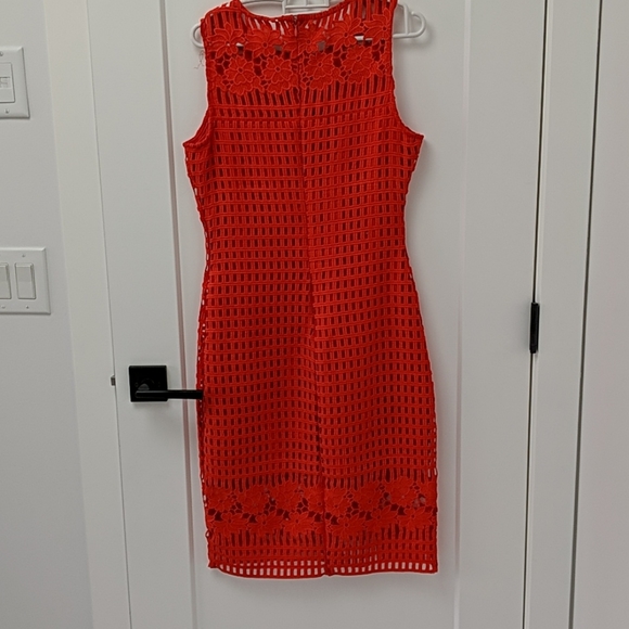 Darling Orange Cut Out Midi Dress - Picture 3 of 4